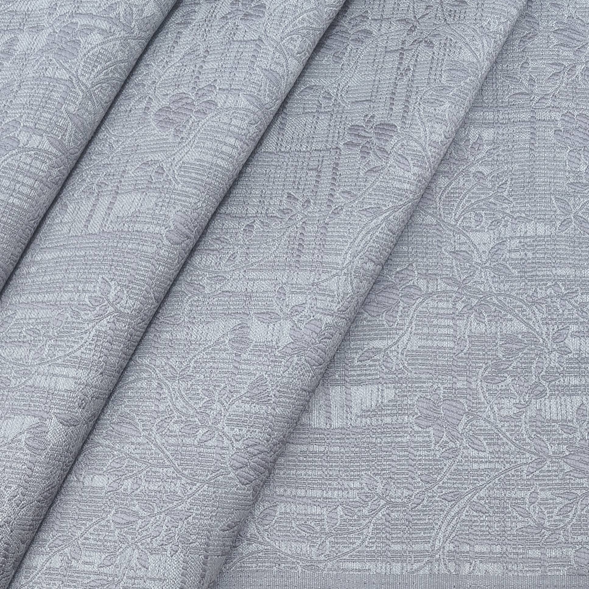 ManTire Premium Jacquard Koti n BandhGala Fabric Colour Grey